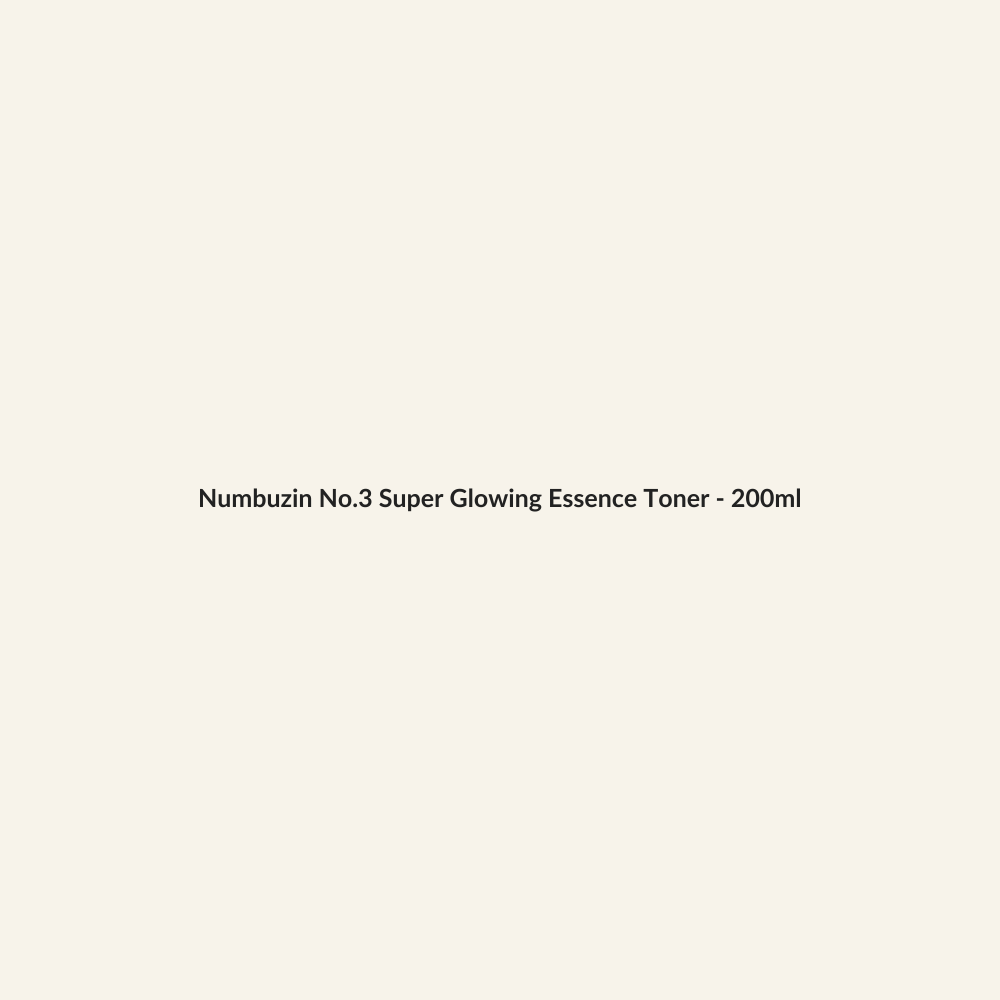Numbuzin No.3 Super Glowing Essence Toner - 200ml - Lymo Maroc