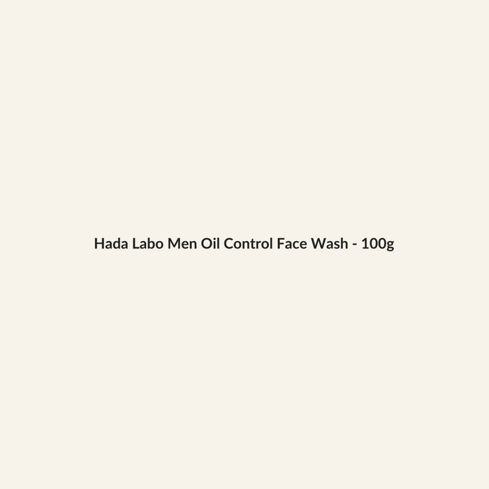 Hada Labo Men Oil Control Face Wash - 100g - Lymo Maroc - Lymo Maroc