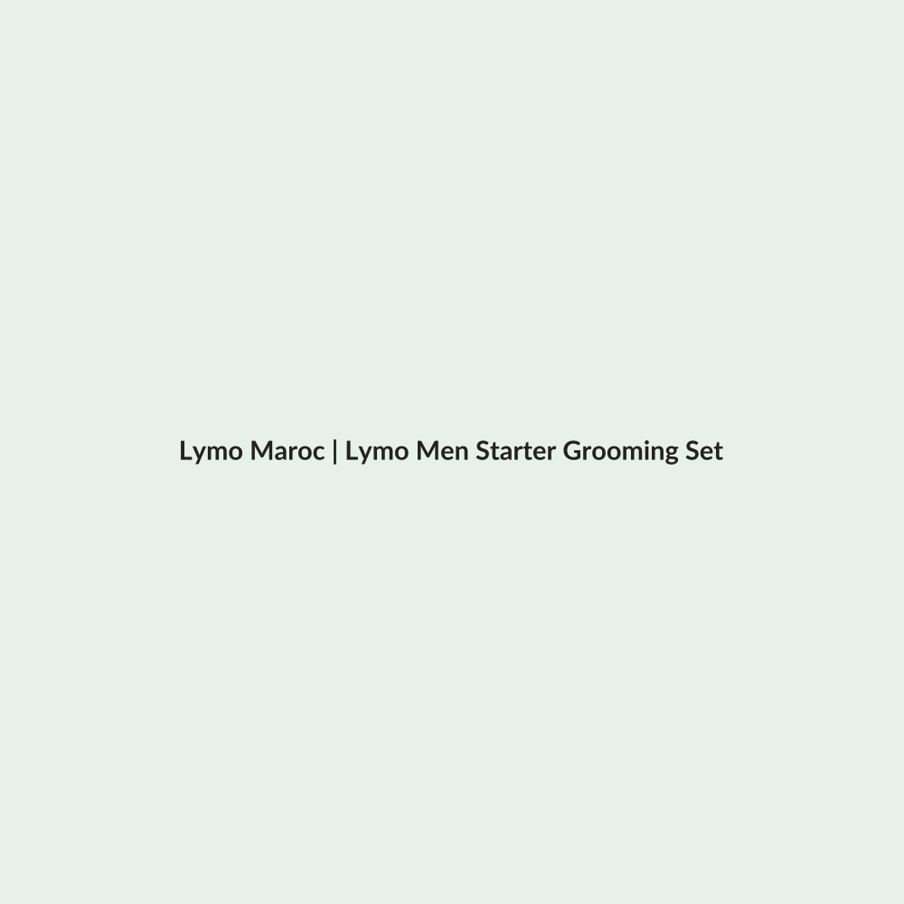 Lymo Men Starter Grooming Set routine - Lymo Maroc