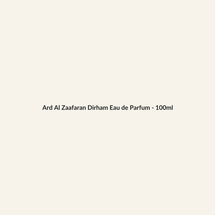 Ard Al Zaafaran Dirham Eau de Parfum - 100ml - Lymo Maroc - Lymo Maroc