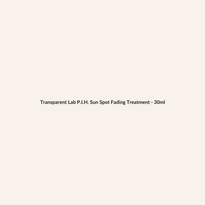 Transparent Lab P.I.H. Sun Spot Fading Treatment - 30ml - Lymo Maroc - Lymo Maroc