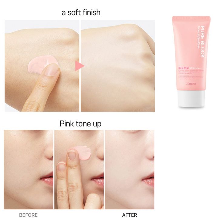 A'PIEU Pure Block Tone-Up Sun Base SPF50+ - 50ml - Lymo Maroc
