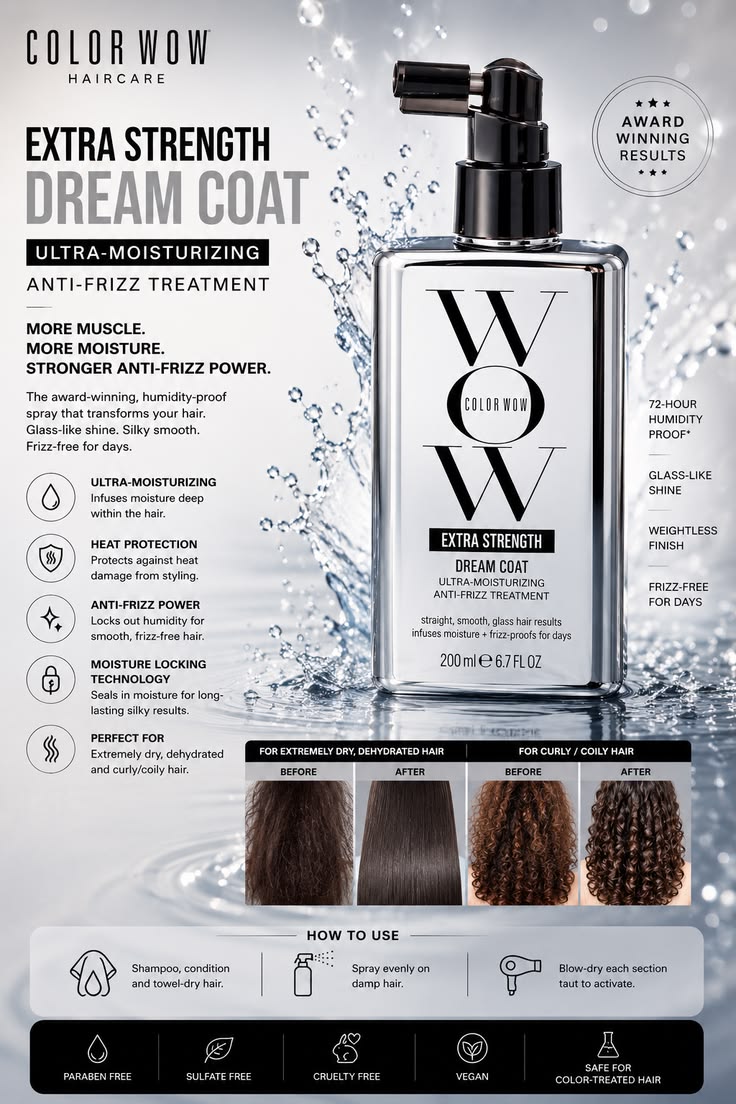 Color Wow Dream Coat Supernatural Spray - 200ml - Lymo Maroc