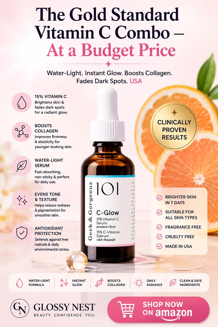 Geek & Gorgeous C-Glow Vitamin C Serum - 30ml - Lymo Maroc