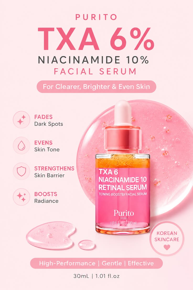 TXA Purito 6 Niacinamide 10 Retinal Serum - 30ml - Lymo Maroc