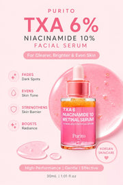 TXA Purito 6 Niacinamide 10 Retinal Serum - 30ml - Lymo Maroc