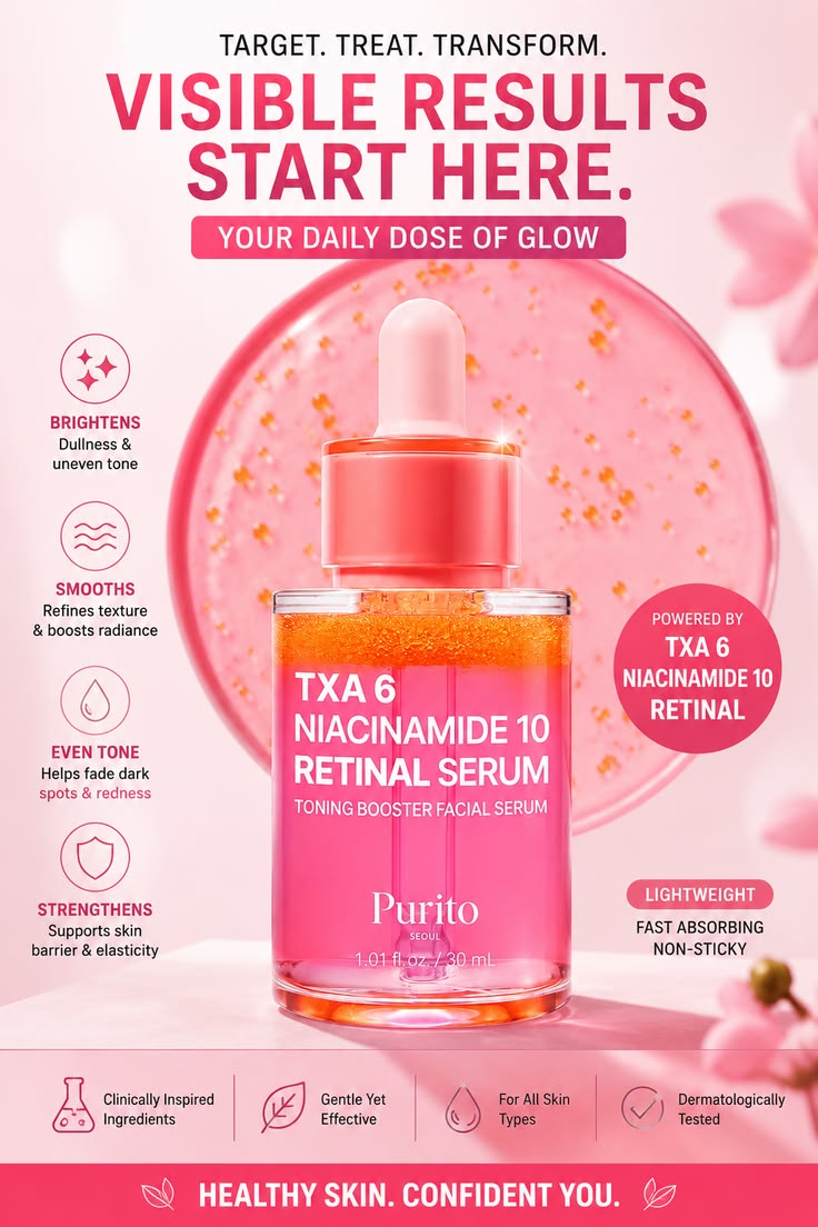 Purito TXA 10 + Niacinamide 10 Retinal Serum - Lymo Maroc